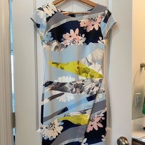 Bar III from Macy’s blue flower print dress in M